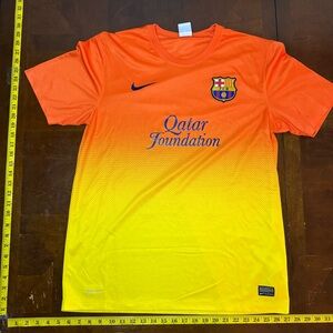 Nike authentic Fc Barcelona 2012/13 away jersey no name orange yellow classic